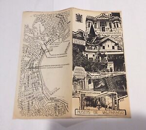 Museums of Valparaiso Chile Old Photocopy Brochure Guide