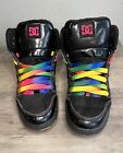 Women's DC Skateboarding Shoes Rebound Hi Le High Top Rainbow 303400 Size 9