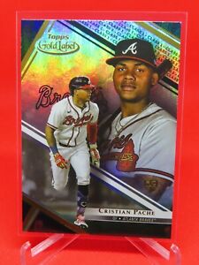 2021 Topps Gold Label Cristian Pache Black Parallel Rookie Card - Braves