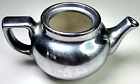 Vintage Antique Porcelain teapot Metal Small Shelf Accessory Décor 6.5x3in Tall