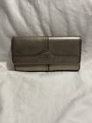 Fossil Maddox Trifold Soft Metallic Pebble Leather Wallet Pewter