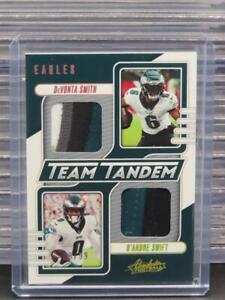 New Listing2023 Absolute Devonta Smith D'Andre Swift Gold Team Tandem Patch #69/99 Eagles