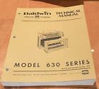 Baldwin Organ Technical Manuals for model C-630 / C-630T / C-631