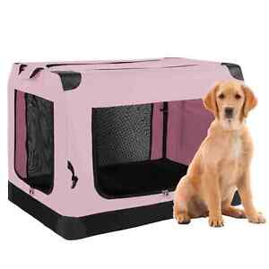 Portable Dog Crate for Medium Or Large Dogs with 3-Door Mesh Mat, Collapsible Do