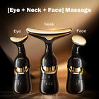 Face Massage Roller Electric Firming w/ 3 Heads Lifting Device Face Roller Care