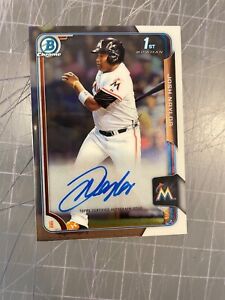 2015 BOWMAN CHROME JOSH NAYLOR INDIANS MARLINS SIGNED AUTO ROOKIE CARD