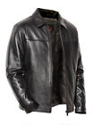 Men's black Leather Jacket, Men's Classic Coat,  High Grade Lambskin Leather