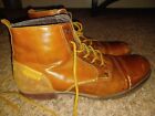 Bull Boxer Delden Brown Leather Cap Toe Ankle Boots Men's Sz 12 Made in Portugal