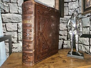 1872 Large Antique Family Bible - Excellent/Outstanding Condition - Beautiful