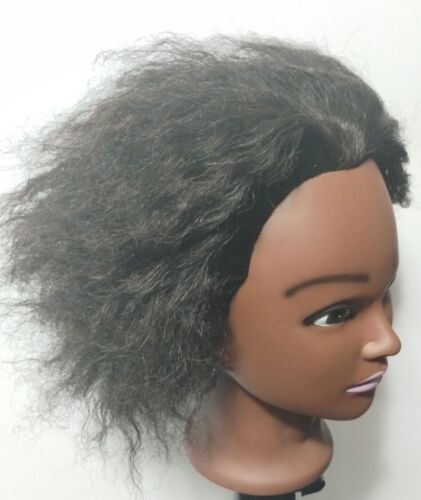 African Mannequin Afro Head with 100% Human Cosmetology Mannequin