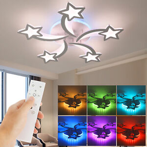 Modern RGB LED Ceiling Light Flush Mount Fixture Lamp Chandelier Living Room c
