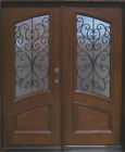 Mermorial Day Sale!Solid Mahogany Wood Door Pre-hung&Finished DMH7619-5-Iron