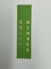 Trade Show Convention Title Ribbon BOARD MEMBER 1 5/8” X 6” Green* Package of 25