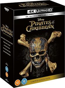 PIRATES OF THE CARIBBEAN 1-5 [4K UHD + Blu-ray] Disney Box Set Movie Collection