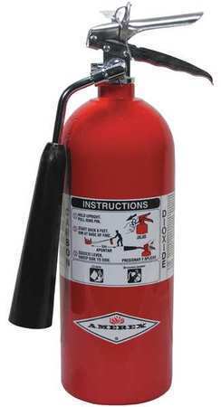 Amerex 27774 Fire Extinguisher, 5B:C, Carbon Dioxide, 5 Lb
