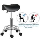 Hydraulic Adjustable Salon Stool Swivel Rolling Saddle Chair Massage Chair