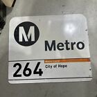 Los Angeles LA metro Bus Sign Rare Street SIGN TRANSIT 14x18” City Of Hope