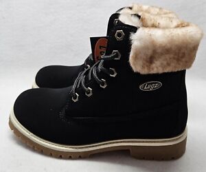 Lugz Women's Convoy Faux-Fur Black Winter Boots Size 6.5/New