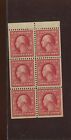332a Washington Mint Booklet Pane of 6 Stamps  (By 988)