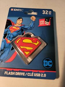 Superman 32 GB USB Flash Drive 2.0 Emtec New Sealed FREE SHIPPING.  1E