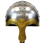 Viking Nasal Helmet Medieval Warrior Helmet Larp Sca 18 Gauge Metal Armor Helmet
