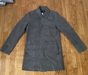 Grey Trench Jacket Banana Republic Factory  Gray (Blue Ash) Mac Coat  Size S NWT