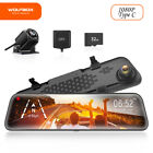 WOLFBOX G840S 1080P TypeC Mirror Dash Cam Front and Rear View CAR Driving Camera