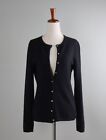 LORD & TAYLOR $140 Soft Knit 100% Cashmere Crystal Cardi Sweater Top Size Medium