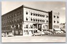 Spirit Lake Iowa~Antlers Hotel~Hardware Store~Jewlers~1940s Cars~RPPC