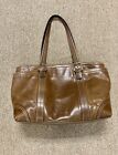 Coach Leather Tote Bag, Large -Brown Leather H0782-F11203, Lining Stained-READ
