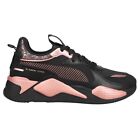 Puma RsX Black Rose Lace Up  Womens Black Sneakers Casual Shoes 38540601