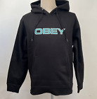 Obey Men's Box Hoodie Sweatshirt Klink Black Size M NWT Shepard Fairey