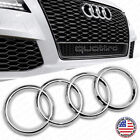 For Audi OEM Chrome Front Grille Rings Badge Logo Emblem Q3 Q5 SQ5 Q7 A6 A7 S7 (For: More than one vehicle)