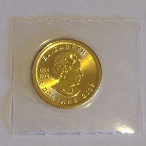 2023 Canada Gold Maple Leaf 1/10 oz   $5 Coin - MINT SEALED