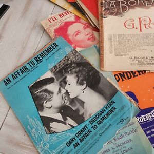 Vintage Music Sheets Lot PIANO & VOICE