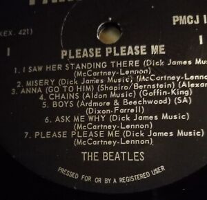 Beatles Please Please Me Parlophone Dick James Import VERY RARE Psych South Afri