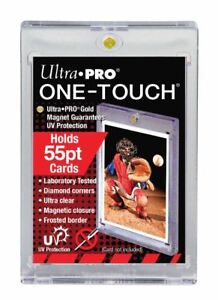 (5-Pack) Ultra Pro One Touch Magnetic Trading Card Holder Regular 55pt w/ UV