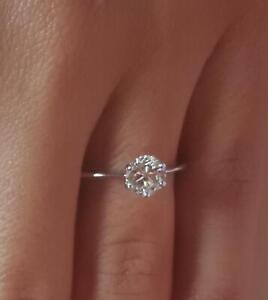 2 Ct Classic 6 Prong Round Cut Diamond Engagement Ring VS1 D White Gold 14k