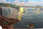 Rare Hold To Light Postcard View from Suspension Bridge Niagara Falls New York
