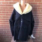 FILSON Mackinaw Charcoal Black Shearling Wool Packer Coat Size 50 New w/ Tags