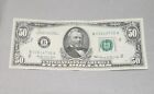 1969 50 Dollar Bill - Vintage Small Face - New York District - Circulated  $50