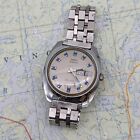 Vtg Timex Electric Dynabeat Silver Tone Blue Indices Men's Watch RUNNING