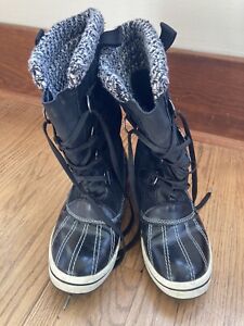 Leather Faux Fur Boots Size 9