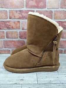 Bearpaw Tressa Lined Winter Boots Women's Size 9 Cow Suede Zip Boot 2204W