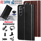 For Samsung Galaxy S21 Ultra/S21 Plus/S21 FE Leather Case Wallet Cover Accessory