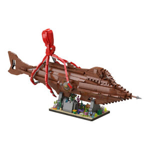 Submarine Model with Display Stand and Red Octopus 2282 Pieces for Adults
