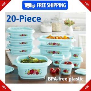 The Pioneer Woman 20-Piece Food Storage Set with BPA-Free Plastic Containers