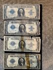 11 PC LOT 1923 SILVER CERTIFICATES $1  -HEAVY USE /TORN OR RIPPED