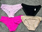 Love By Gap Lace Cheeky Pink Stretch Cotton Bikini Solid Panties NWT Lot Of 4 XL