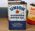 1950s era UNION 76 OUTBOARD MOTOR OIL Old 1 quart Tin Can